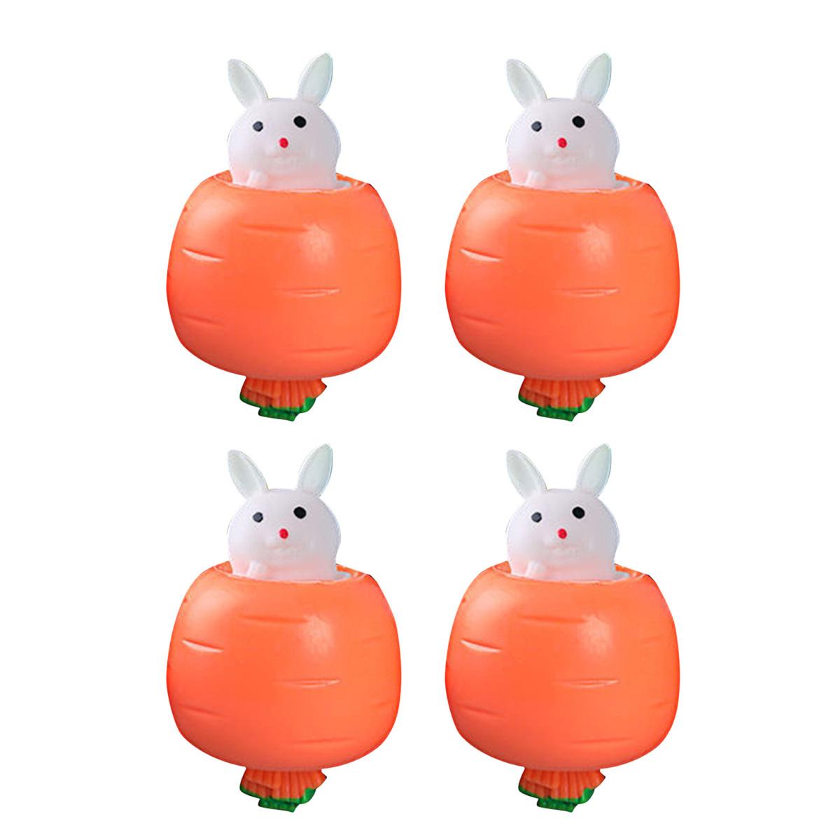 

Yousheng 4 шт., игрушка-сжиматель в виде моркови-кролика, снимающая беспокойство, стресс, кролик, редис, сенсорная игрушка-щипок для детей и взрослых, игрушка-игрушка в виде овощей и животных 4pcs