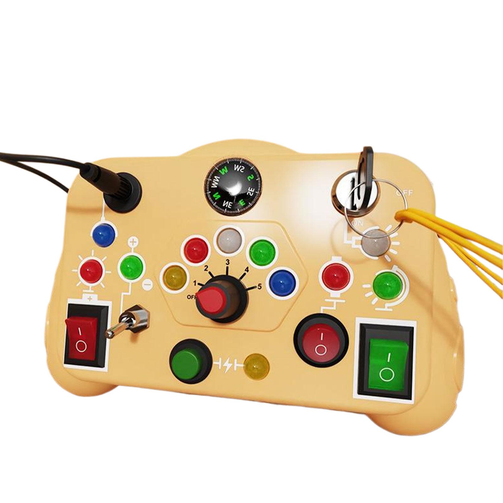 

Світлодіодні вимикачі Busy Toys для розвитку сенсорного пізнання Іграшки зі світлодіодними вимикачами Busy жовтий