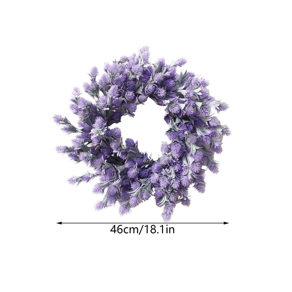 Artificial Flower Wreath for Front Door 18.1 Inch Spring Summer Fake Floral Wreath for Home Wedding Farmhouse Holiday Decor White