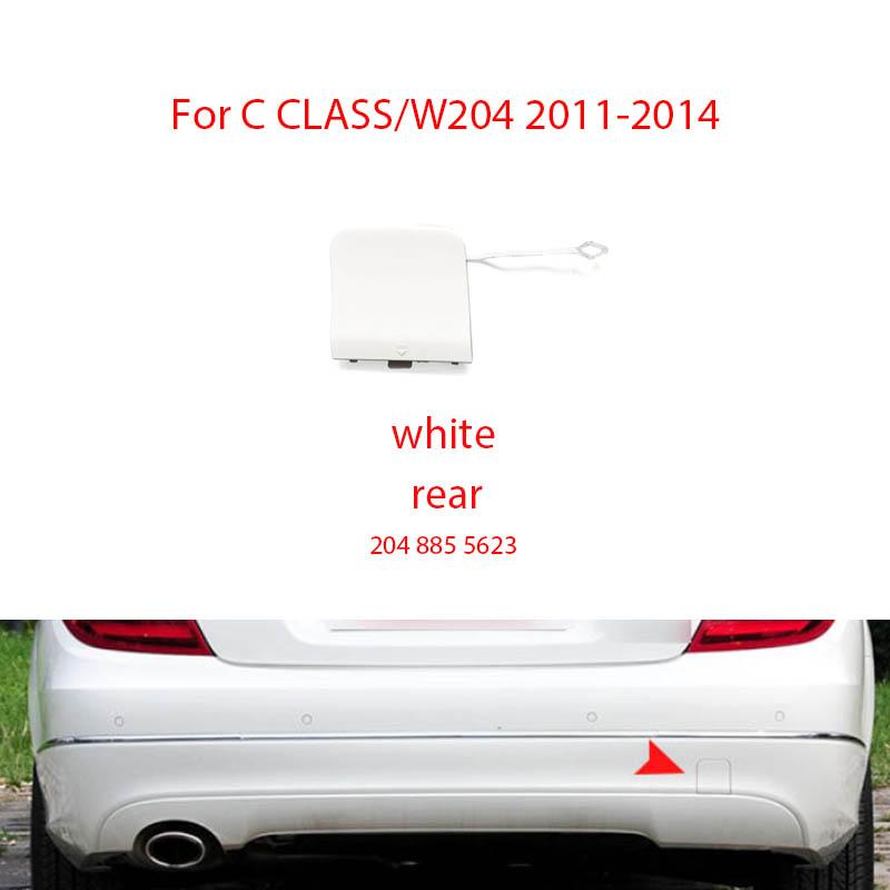 For Mercedes Benz C Class W204 Car Front rear Bumper Tow Hook Cover Cap Black 2010-2014