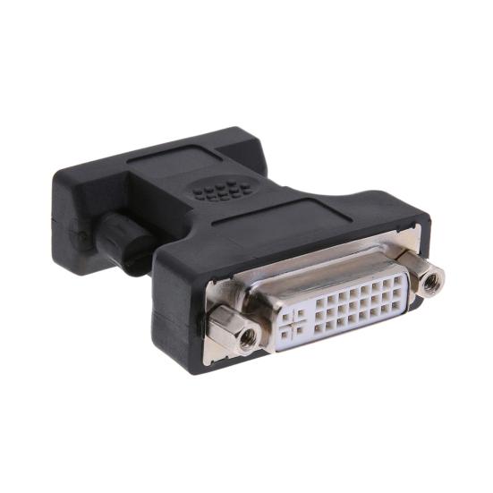 

Адаптер DVI - VGA 24 Plus 5-контактный DVI Female на 15-контактный VGA Male Кабель-адаптер DVI Female на VGA Male DVI-I 24 Plus 5-портовый конвертер для монитора чёрный