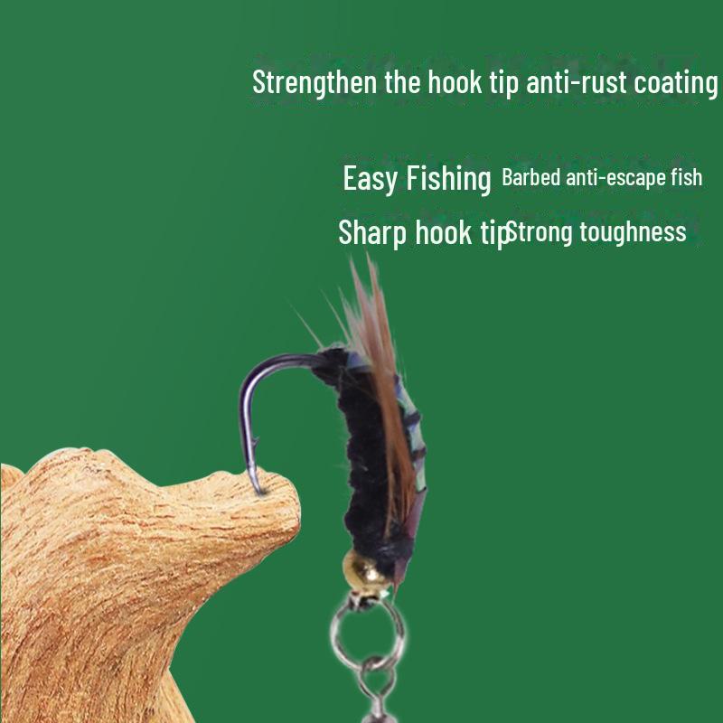 Köder-Mod: Kein Guss, Motten-Pailletten, Propeller, Mikro-Pailletten, Mücken- und weiße Stangenhaken, gewellter Mund.