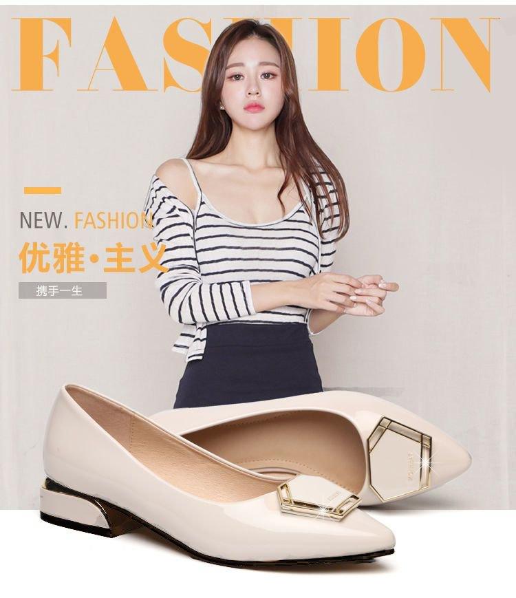 

Internet celebrity soft leather single shoes women s 2025 autumn new low heel thick heel versatile shallow mouth women s shoes pointed evening wo 40