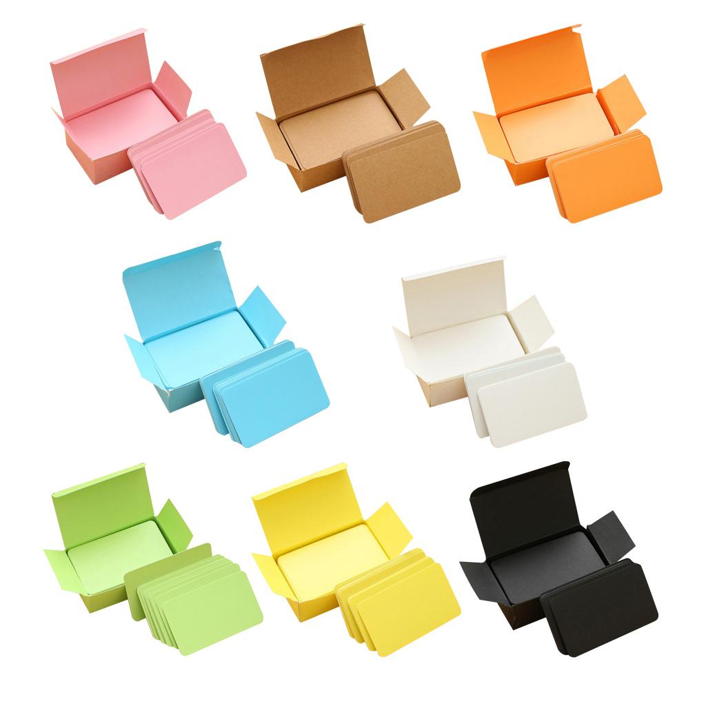 Color Blank Note Index Card Reusable Paper Flash Cards Creative Invitation Card for Holiday and Birthday Events
