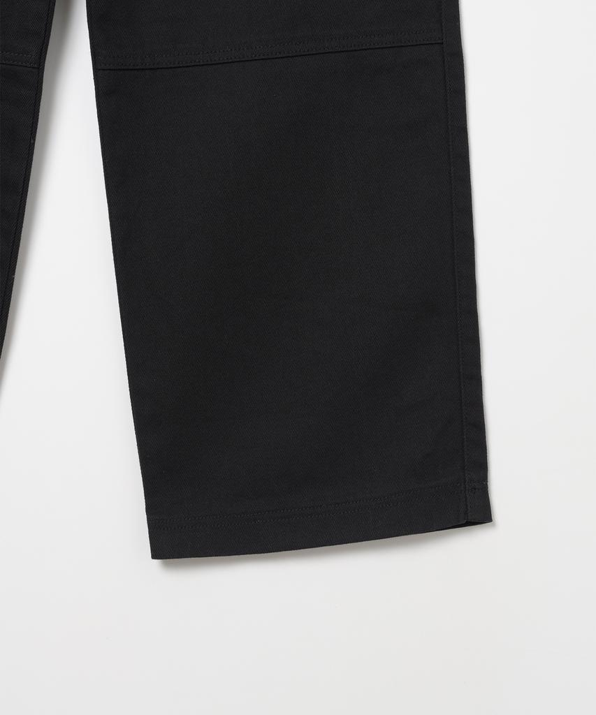 MILLO WOMEN Double Knee Cotton Loose Pants [Black]