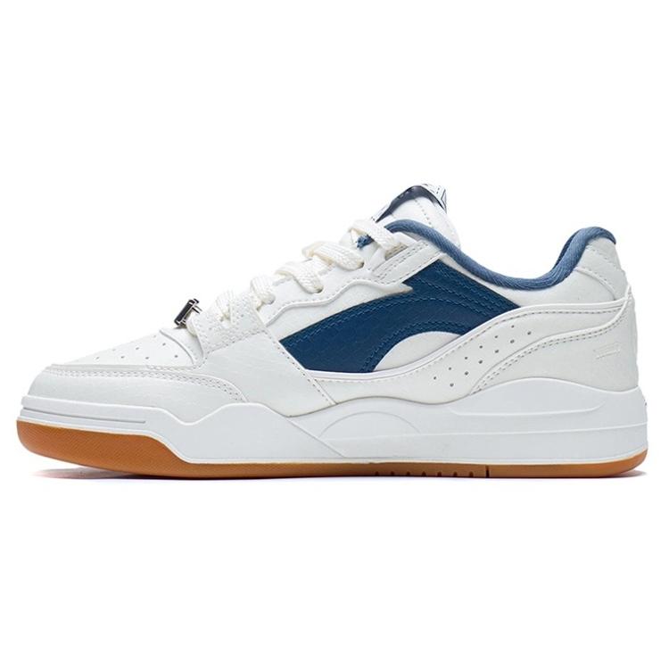 New LINING Skateboard Shoes Women's Low Top Mist White/Evergreen AGCS252-2