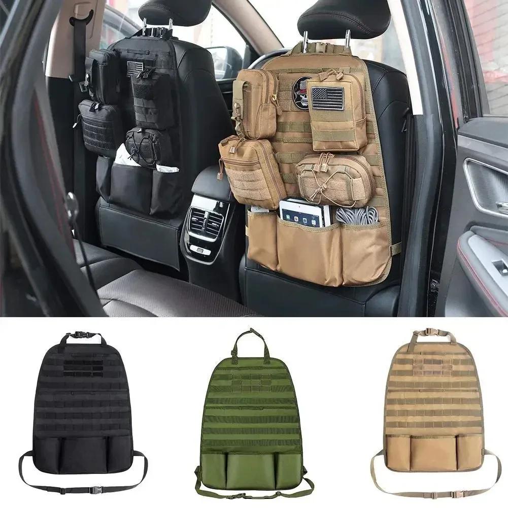 Universal Car Seat Back Organizer Tactical Molle Car Seat Organizer Storage Bag Self-driving Hunting Seat Cover Bag Accessories