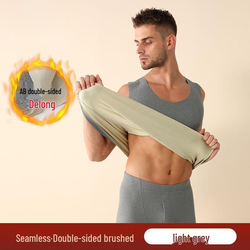 Men's Seamless Windproof Fleece V-Neck Sleeveless Vest