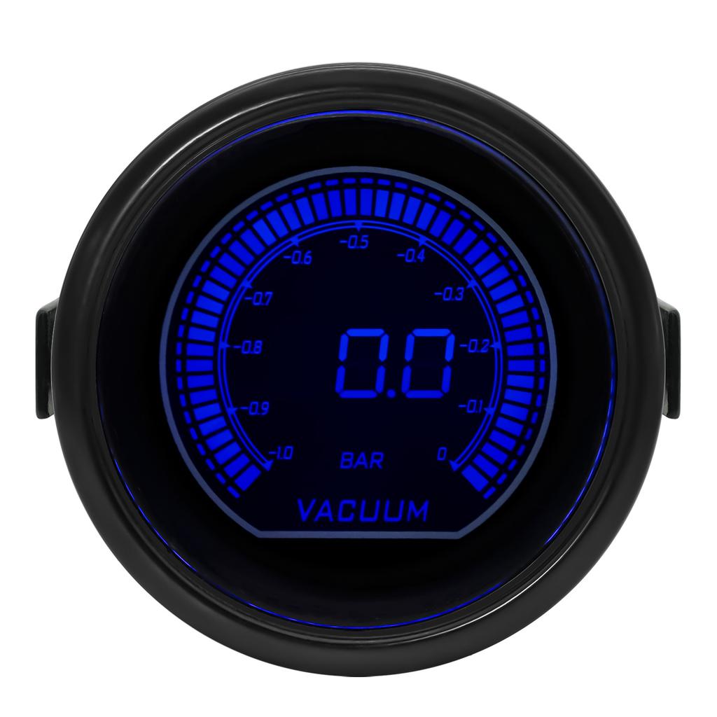 52mm Boost Gauge Tachometer Volt Water Oil Temp Oil Press Vacuum Air Fuel Ratio Exhaust Temp Digital Red Blue Dual Color Meter