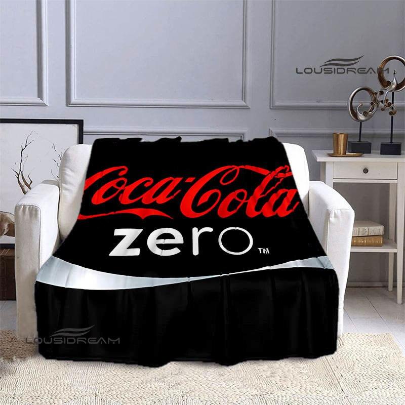 Coke logo printing blanket art decorations children's warm blankets flannel soft and comfortable blankets home travel blankets