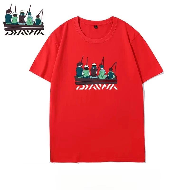 Herren Baumwolle Locker Angeln Freunde Party Kleidung Outdoor Angeln Kurzarm T-Shirt Neu Meeresangeln Halbarm Tide