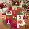 1PC New Christmas Round Non-Slip Carpet Kid's Play Mat Bedroom Living Room Sofa Christmas Decor Rug Warm Gift for Kids & Friends