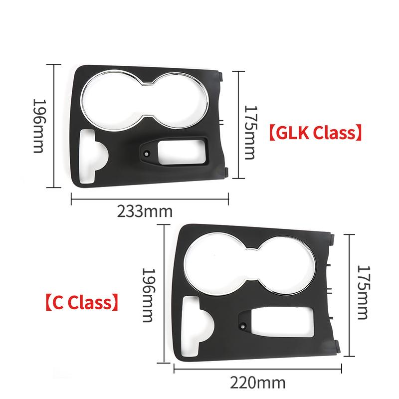 For Mercedes W204 C Class Car Center Console Cup Holder Trim Cover Replacement For Benz X204 GLK Armrest Box Panel 2046800307