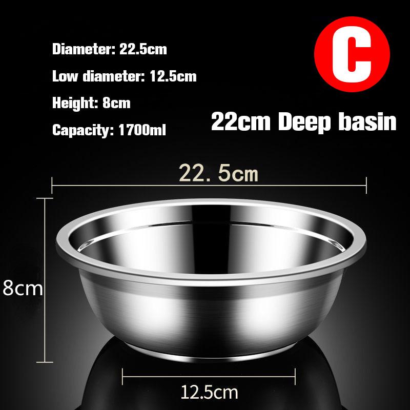 Thick Double Layer Drainage Basin German Style 304 Stainless Steel Basin Drain Basket Vegetable Washing and Rice Washing Basin
