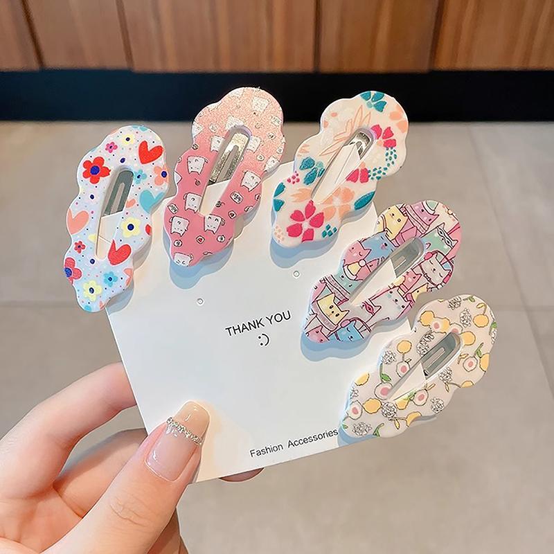 Creative Cartoon Cute Sweet Colorful Hairpin For Women Girls  Kawaii Bangs Hair Clip Side Clip Headwear Hair Accessories