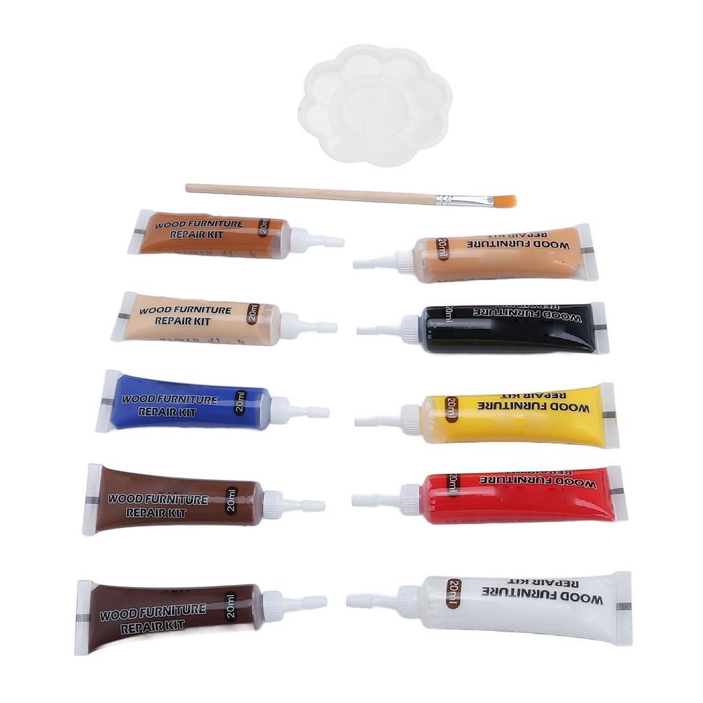 Wood Furniture Repair Kit 10 Fundamental Color Wood Putty Cabinet Touch Up Kit for Home