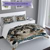 3PC Custom Name Wolf Spirit Dreamcatcher Bedding Set Duvet Cover Closure Includes 1 Duvet Cover & 2 Pillowcases for Bedroom
