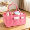 Felt Diaper Storage Bag Multi Functional Travel Felt Handheld Snack and Miscellaneous Folding Baby Mommy Storage Bag