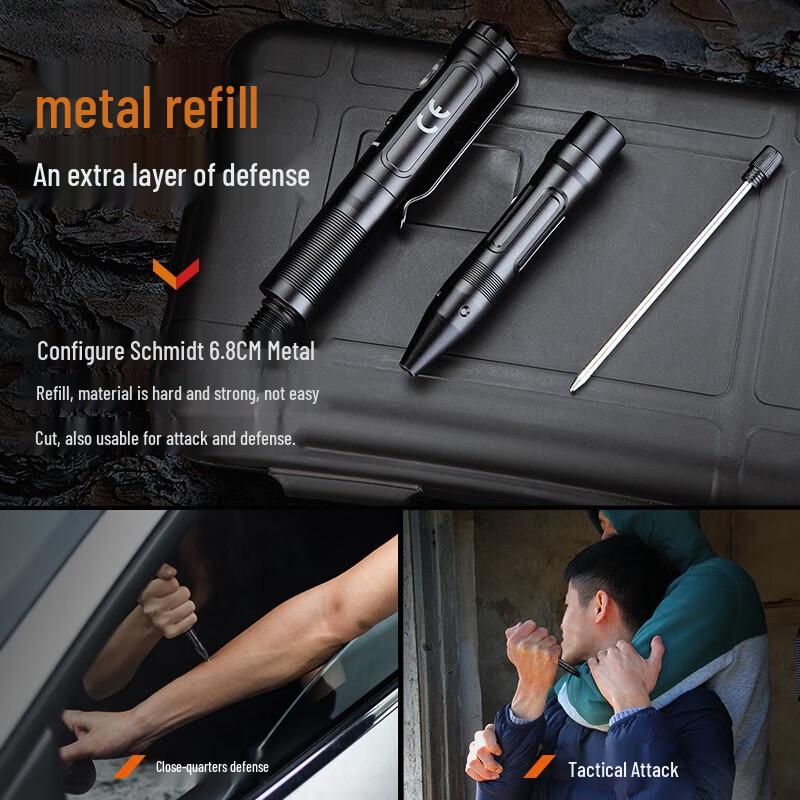 Multi-functional Tactical Pen with LED Flashlight