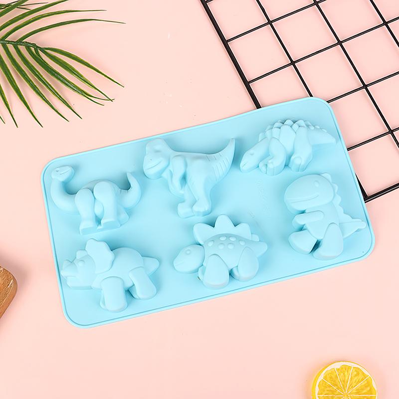 Dinosaur Silicone Cake Mold For Baking Kid Cartoon Dino Chocolate Candy Tray Soap Candle Making Tools Cupcake Topper Decorating
