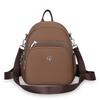 Women's Solid Color Backpack Lightweight Student Schoolbag Multifunctional Crossbody Shoulder Handbag