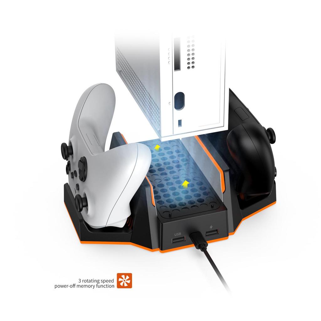 DOBE Xbox Series S Cooling & Charging Dock with Dual Battery Controller Stand (TYX-0663D)