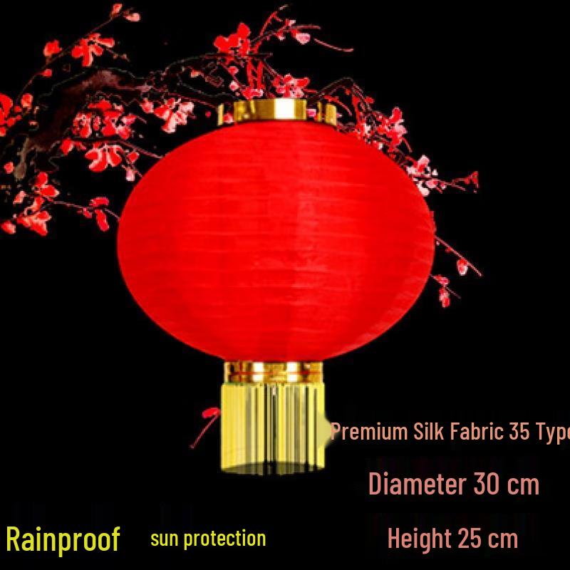 Outdoor Red Silk Lantern String