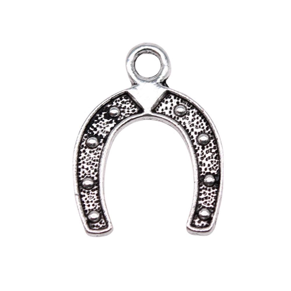Vintage Horseshoe Charms Alloy Metal Pendants For DIY Jewelry Lucky Themed Accessories