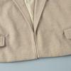 Fall Winter New Women's Loose Wool Blazer Notch Lapel Epaulette Oversized Jacket Outerwear