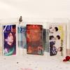 TransparentCard Holder PVC Folding Short Wallet Ins Korean Fashion Women Girl Glitter Business Cards with Lany