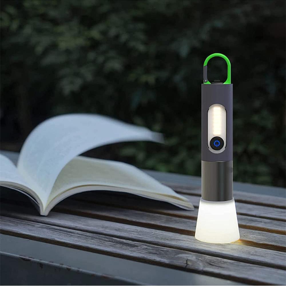 LED Rechargeable Tactical Laser Flashlight 4 Modes 1800mAh for Emergency Camping