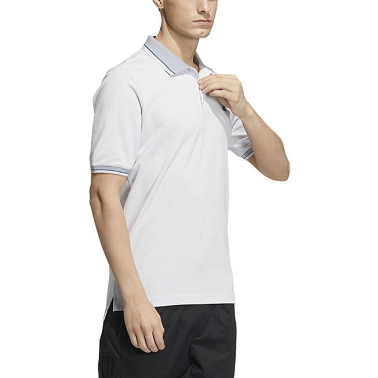 adidas Polo Shirts Men's White Polo Collar Moderate Straight Fit HS4391