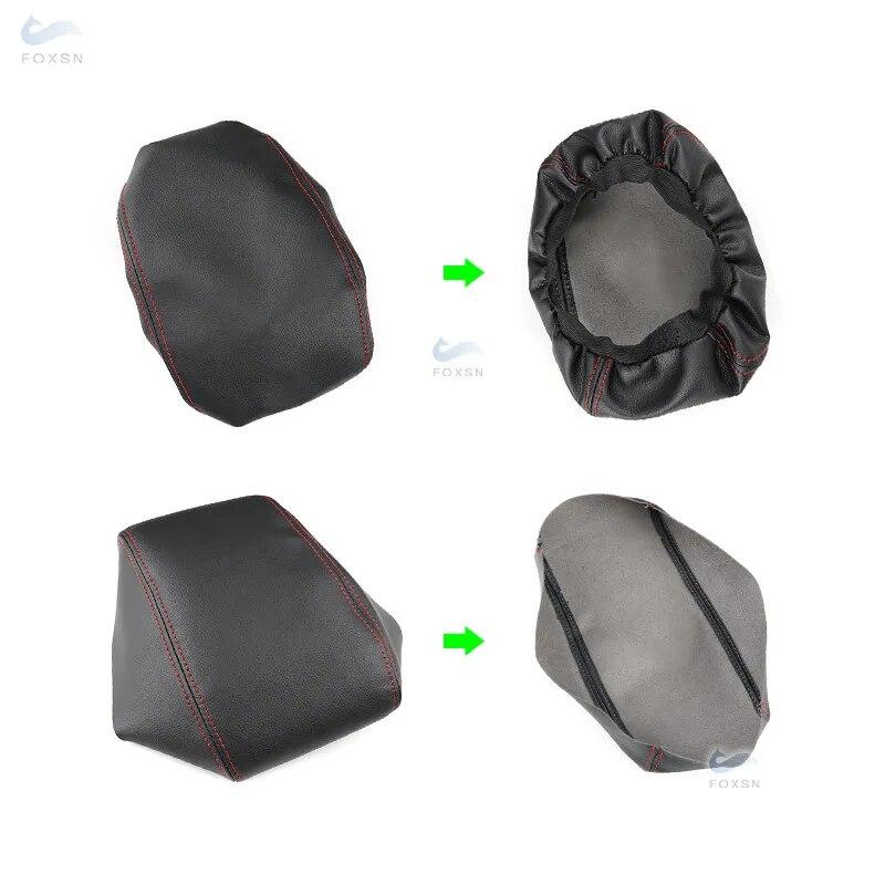 Couverture d'accoudoir central en cuir souple, pour Peugeot 308 2012 2013 2014 2015 2016, couvercle de Console centrale de voiture, couvercle de boîte d'accoudoir, garniture autocollante