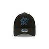 Casquette - New Era - 9FORTY - Miami Marlins - Noir - Ajustable - 100% Polyester