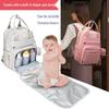 Portable Folding Diaper Bag: Large Capacity Shoulder Bag for Travel, Stroller Hanging, with Baby Bottle Holder and Changing Pad