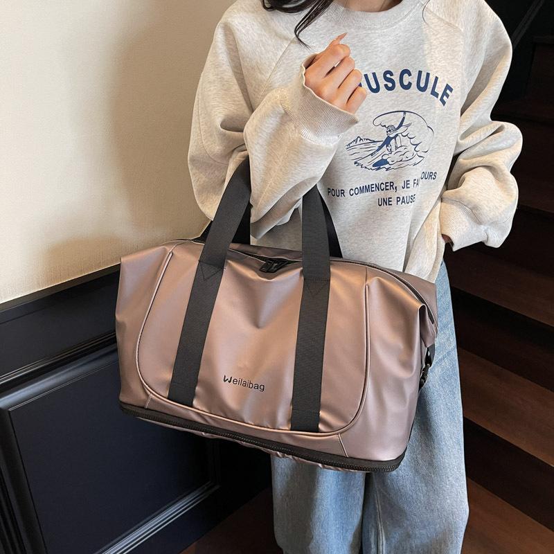 Portable Wet and Dry Separation Travel Bag Women's Large-capacity Outdoor Yoga Fitness Bag Lightweight Short-distance Expandable Duffel Bag