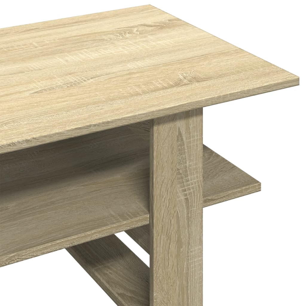 Side Table In Sonoma Oak Finish 102 X 55 X 42 Cm Engineered Wood