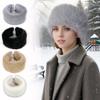Thick Faux Furs Headbands Hat Windproof Hairband for Winter Warmth Comfortable Open Top Elastic Headwrap for Outdoor 2PCS