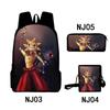 3Dsundropfnaf Backpack Student School Bag Crossbody Bag Pencil Bag Three-Piece Trend