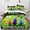 Tegneseriespill Pikmin Sengesett Gutter Jenter Tvilling Queen Size Dynetrekk Putetrekk Seng Barn Voksen Mote Hjem Tekstilekstil