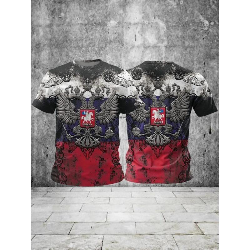 T Shirt for Mens Print Short Sleeve Top 3D Casual Street Man's T-shirt Tee Shirt Men Vintage Clothing Shirt