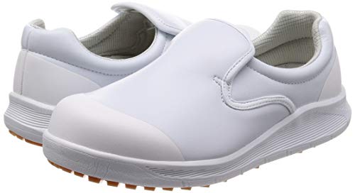Simon SC117 Work Shoes, Safety Sneakers, Slip-Resistant, Antibacterial, and Antifungal, Lightweight, White, Size 26.5 cm, 3E