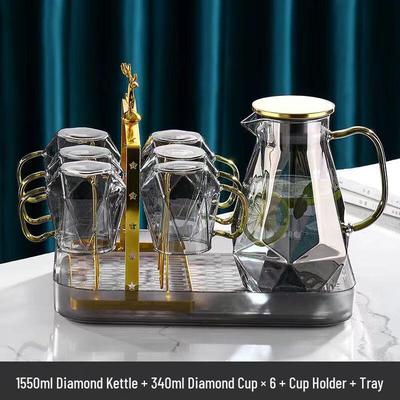 Sada vysokoborosilikátových skleněných džbánů na vodu