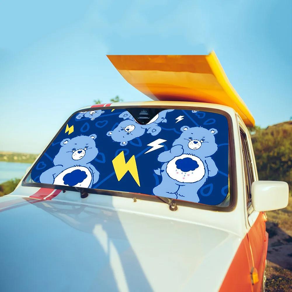 Cartoon Car Sunshade: Windshield Sun Protection & Heat Insulation