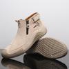 Handmade Split Leather Boots Men Shoes Comfortable Ankle Boots For Men Casual Shoes Large Size Tooling Shoes