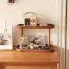 1/2pcs Double Layer Wooden Desktop Storage Set Suitable for Jewelry, Cosmetics, Stationery, Desktop Multifunctional Storage Rack