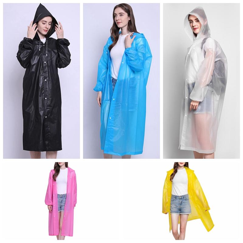 Unisex Vanntett Regnfrakk med Hette Sykling Gjenbrukbar 1 stk Poncho Impermeable Regntøy Regnfrakk