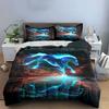 Fantasy Glow Horse Art Set  Kid'S And Adults' Bedroom Decor, Exquisite Three-Piece Bedding Set Gift