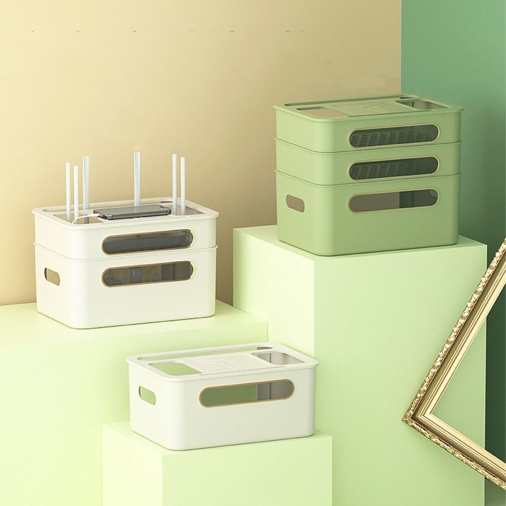2/3/4-Tier Cable Management Box Ventilation Router Storage Box WiFi Box Holder  Living Room
