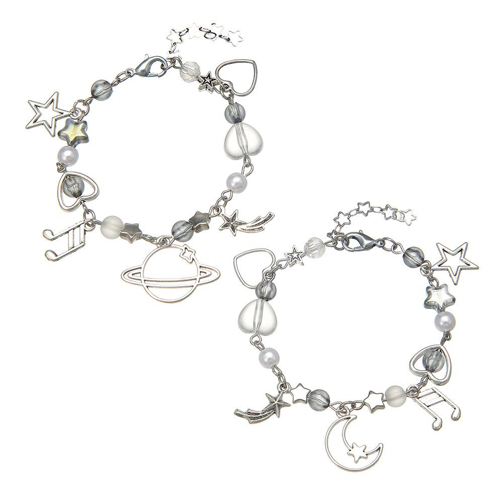 1Pair Pulseras matching de gato naranja y gato negro